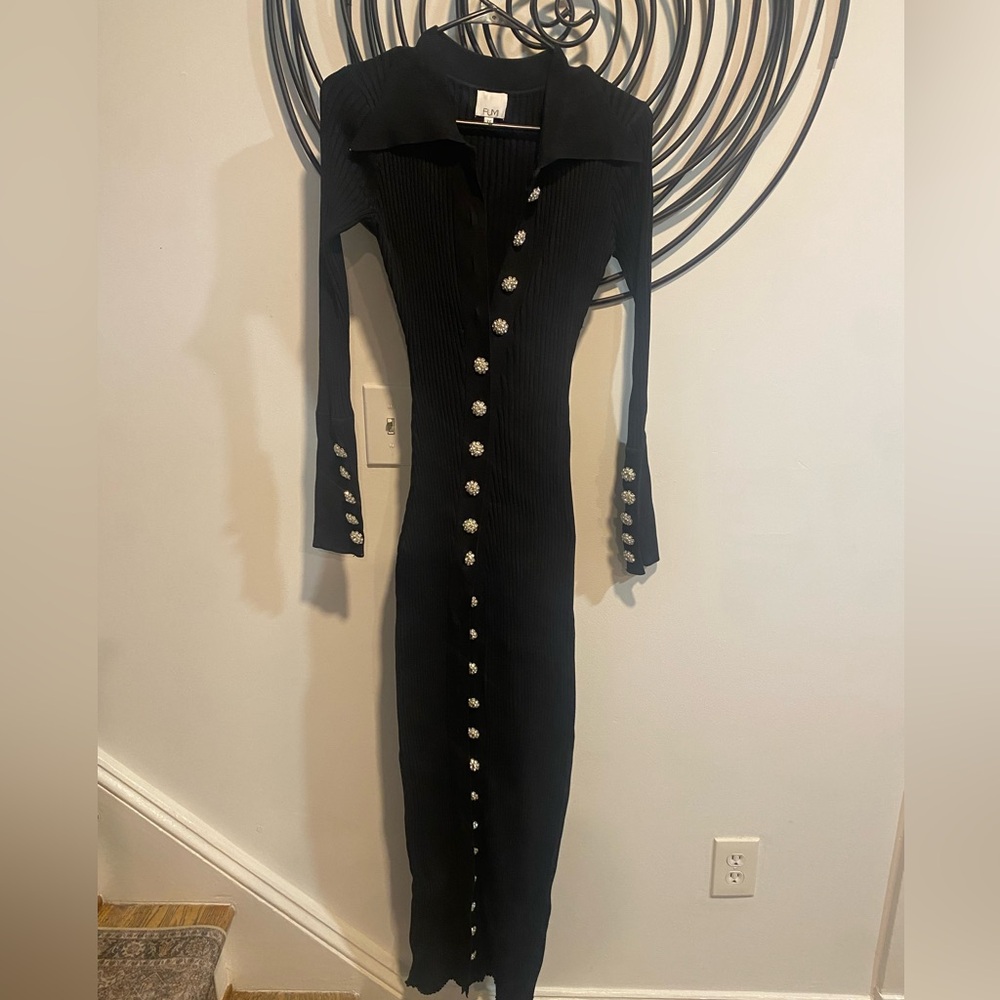 JANET EMBELLISHED DRESS IN BLACK